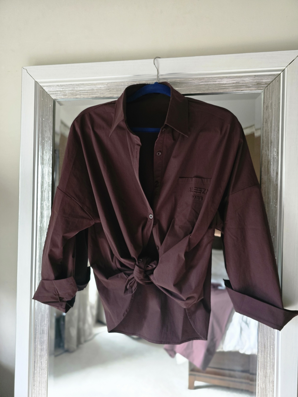 Sleek Plum Maxi Skirt — High-Waist Straight Silhouette SET .skirt XL / Shirt L. - Picture 7 of 10